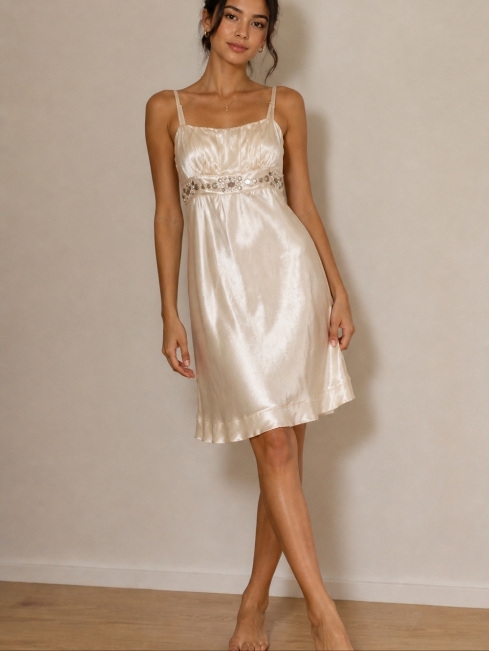 Marciano Women's Embellished Silk Dress